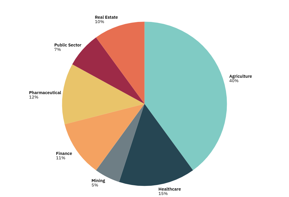 Funds diversification Pie Chart